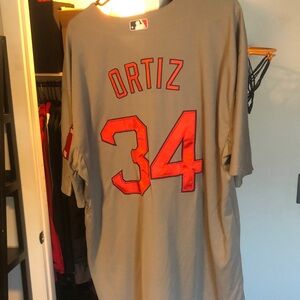 Majestic David Big Papi Ortiz away jersey